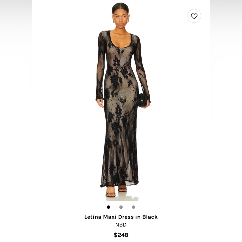 NBD Letina maxi dress in black